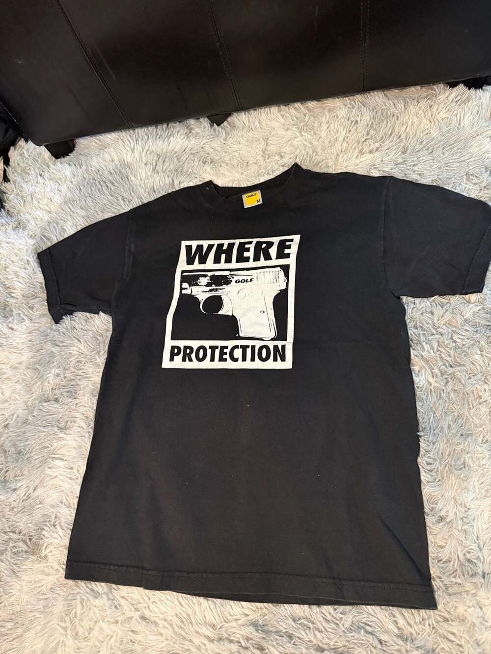 Golf Wang Where Protection Graphic T-Shirt Black Size M